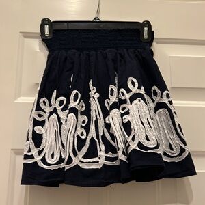 Pink Pineapple Lined black and white skirt XS